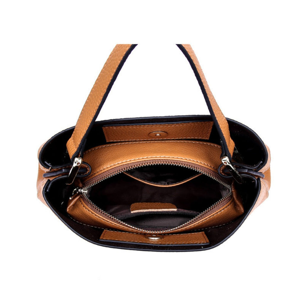 Elegant Genuine Leather Convertible Bag