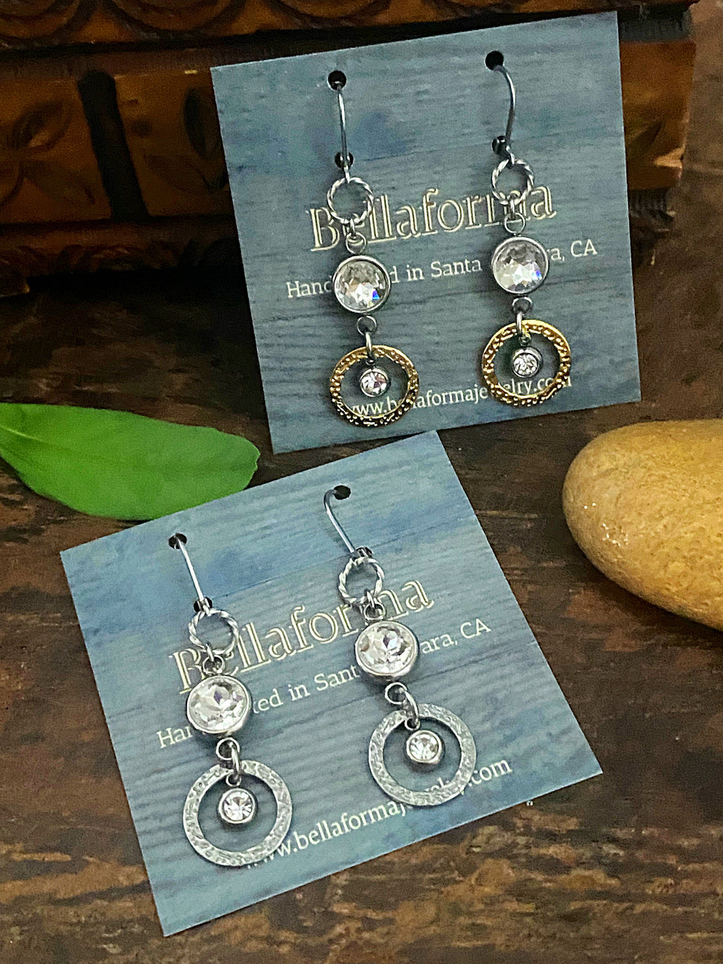 Venus Sunlight Earrings — Handcrafted Rhinestone Drop Earrings