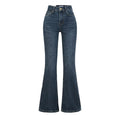 Women's High Waist Bootcut Jeans — Light Blue Slim Fit