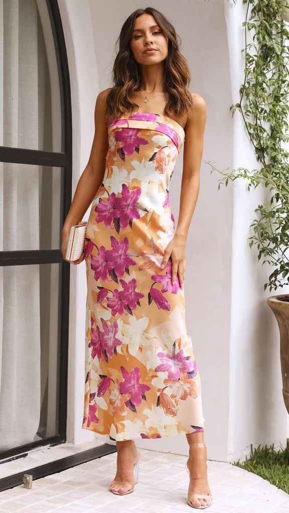 Floral Corset Maxi Dress