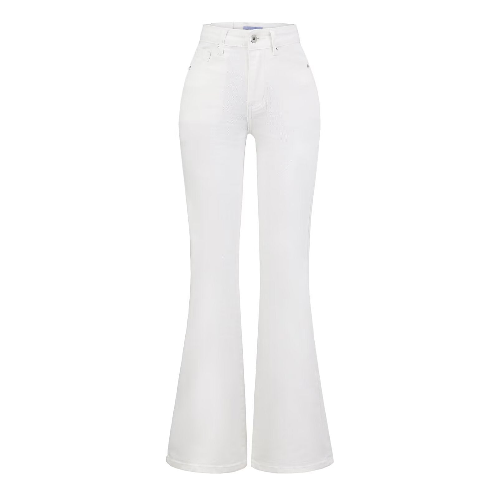 Women's High Waist Bootcut Jeans — Light Blue Slim Fit