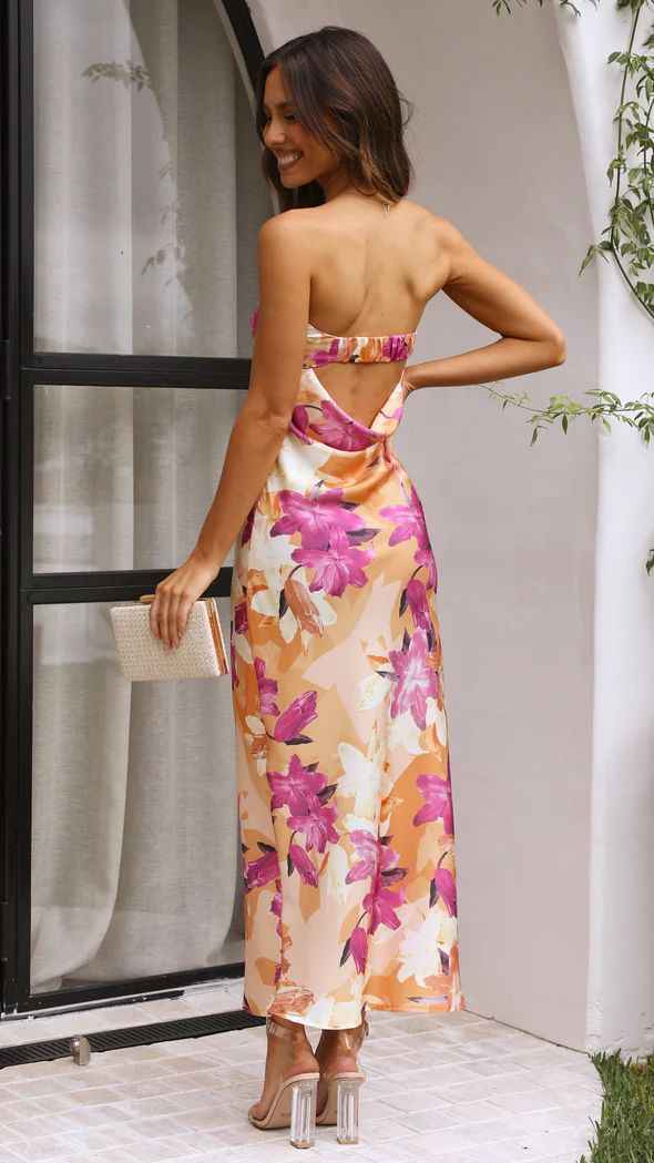Floral Corset Maxi Dress