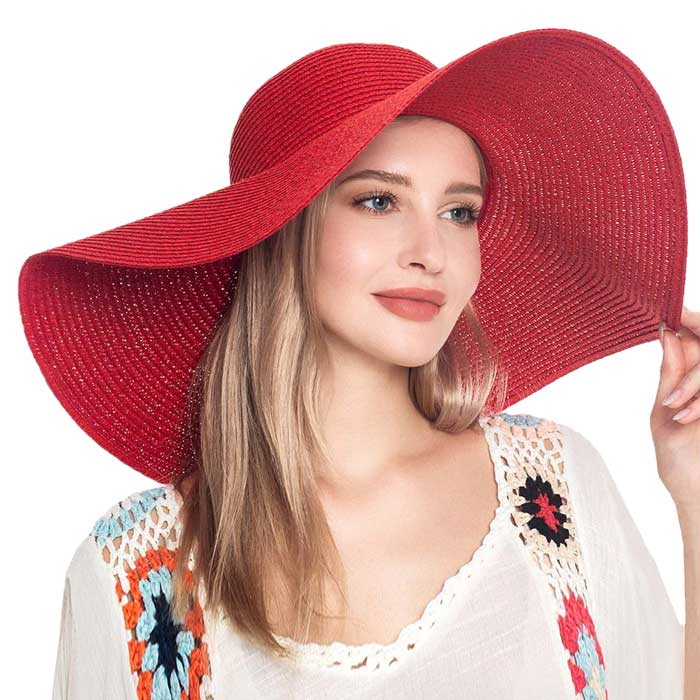 Floppy Wide Brim Straw Sun Hat — Packable UV Protection