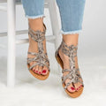 Casual Sandals Shoes Women Colorful Summer Flat Ankle Strap Sandals Shoes Flats Sandals For Women Strappy Flat Open Toe Sandals Wide Comfortable Leather Sandals